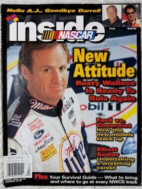 Vintage Inside NASCAR April 2000 New Attitude Rusty Wallace Issue Magazine